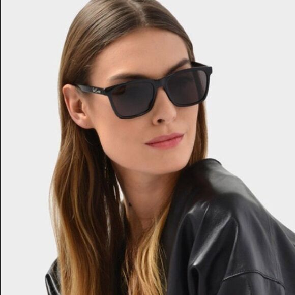 💯 NEW SAINT LAURENT SL318 001 BLACK GREY SUNGLASSES - Picture 3 of 12